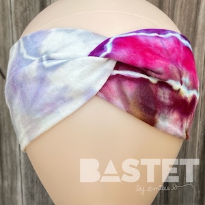 READY TO SHIP, Tie Dye Headband, Turban Headband, Stretchy Headband, Hippie Hair Accessories, Boho Headbands for Women, Twist Headband Women