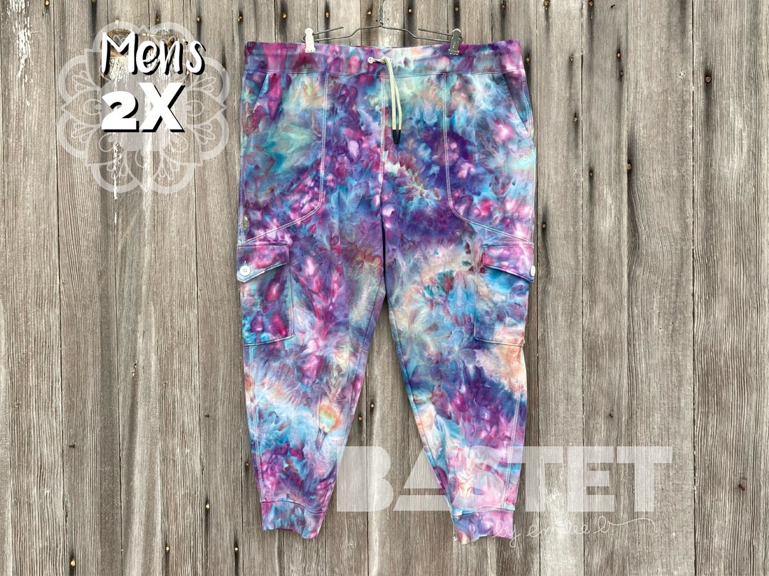 2X READY TO SHIP Watercolor Style Ice Dye Tie Dye Vrst Cargo Etsy