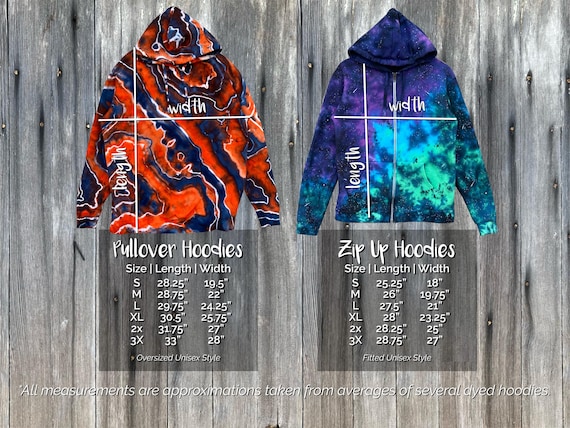 CUSTOM Tie Dye Ice Dye Rainbow Geode Zip or Pullover Hoodie