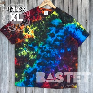 Camiseta tie-dye galaxia arcoíris (XL, lista para envío), tie-dye espacial, tie-dye galaxia, camisetas tie-dye galaxia, tie-dye arcoíris