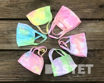 Pastel Tie Dye Face Masks