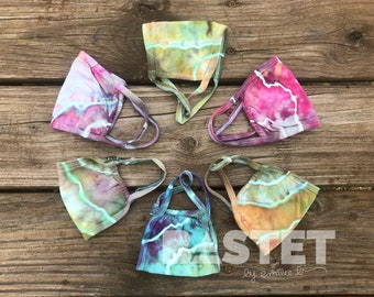 Geode Tie Dye Face Masks