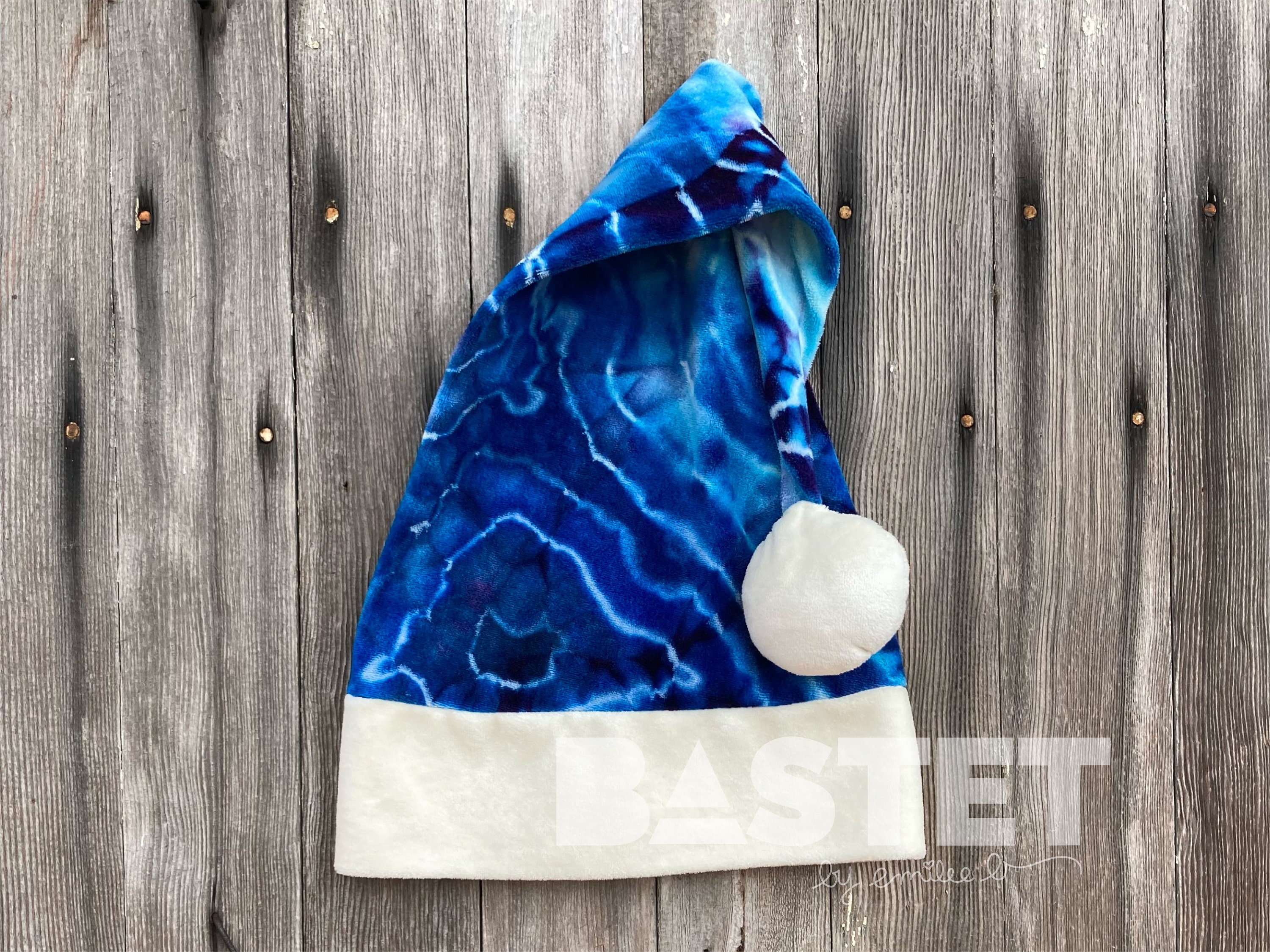 Handcrafted Santa Hat Tie Dye Hippy Holiday Festive Winter Wear Santa main image 3