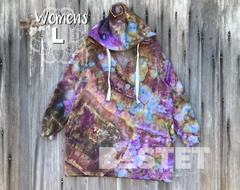 tie dye oversized hoodie dress Labelrail x Hana Cross oversized hoodie dress in tie dye terrycloth