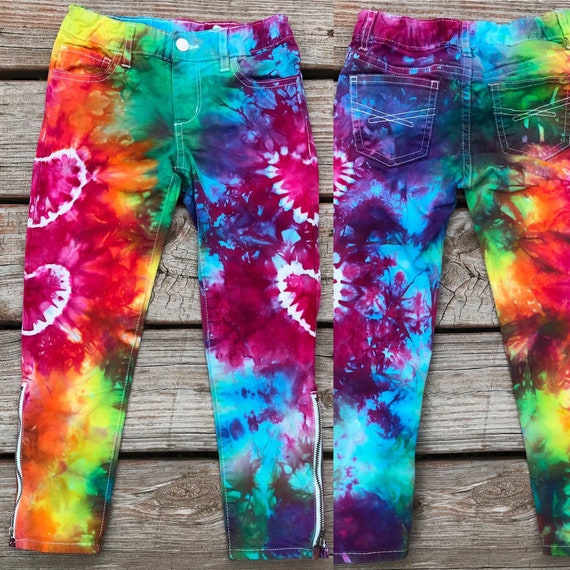 Size 6 READY TO SHIP Upcycle Tie Dye Gap Kids Pants With | Etsy