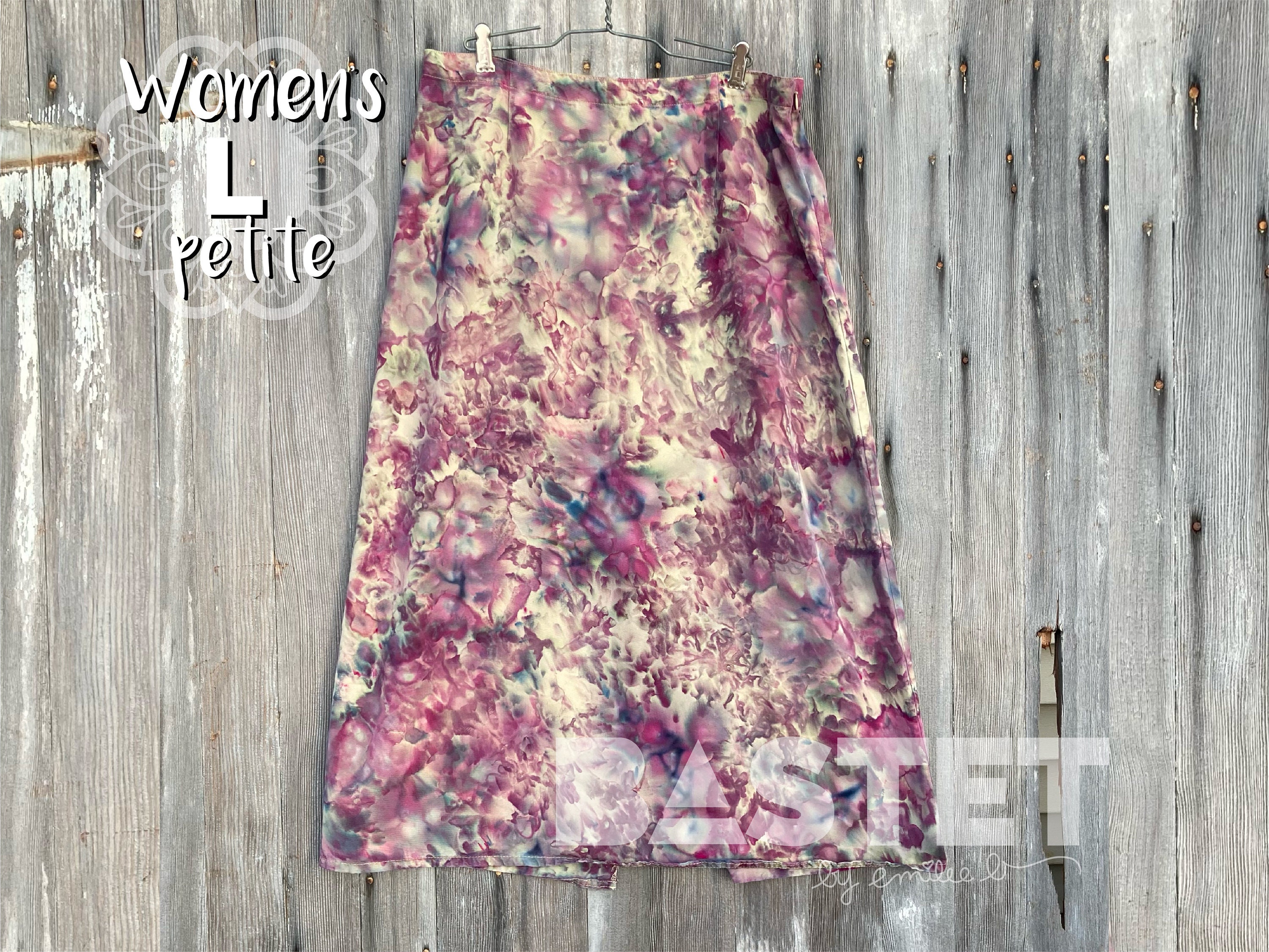 Jupe Fleurie Tie Dye 100% Soie Lapis - Taille M - Occasion Très Bon état