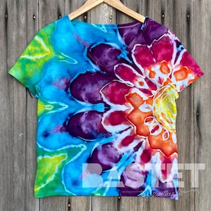 CUSTOM Tie Dye Mandala Shirt, Womens Relaxed T-Shirt, Xs, Small, Medium, Large, Xl, Xxl, 2X, 3X,4X, Plus Size Tie Dye, Boho Plus Size