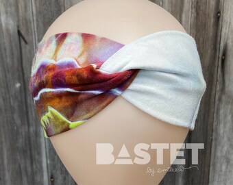 PRONTO PER LA SPEDIZIONE, Fascia Tie Dye, Fascia Turbante, Fascia Elastica, Accessori per Capelli Hippie, Fasce Boho per Donna, Fascia Twist per Donna