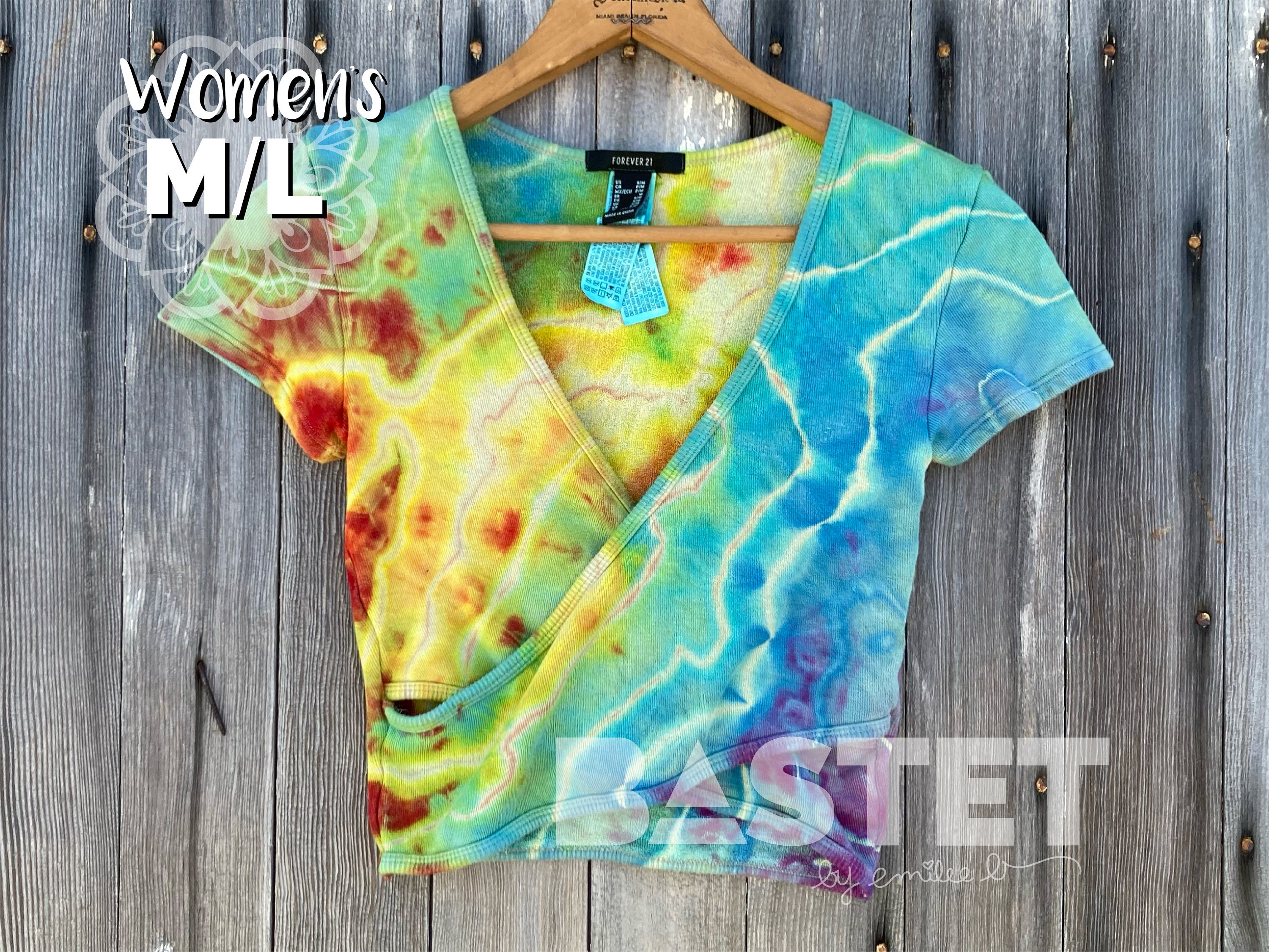 tie dye crop top forever 21