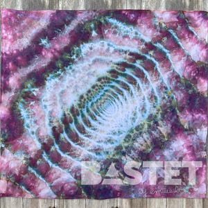 READY TO SHIP Watercolor Style Cosmic Trails Ice Dye 58x58 Tapestry - Skadi, Hippie Home Decor, Hand Dyed Wall Hanging, Trippy Art for Dorm