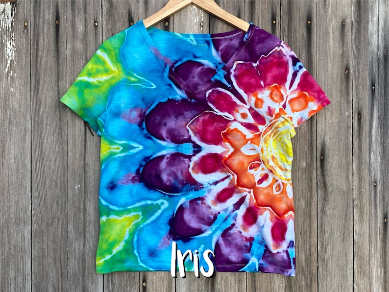 CUSTOM Tie Dye Mandala Shirt, Womens Relaxed Tshirt, Xs, Small, Medium