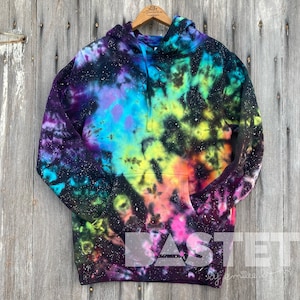 CUSTOM Tie Dye Northern Lights Galaxy Zip or Pullover Hoodie, Small, Medium, Large, XL, 2X, 3X, Galaxy Sweater, Gift for Stargazer
