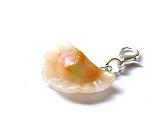 Breloque pâte à modeler boulette, cuisine chinoise en pâte polymère, bijoux miniatures culinaires, pendentif dim sum