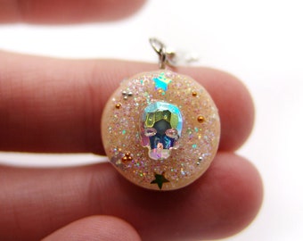 2023 Birthday Collection Crystalline Skull Cameo Cookie, Sugar Cookie Charm, Polymer Clay, Miniature Food Jewelry, Clay Food Stitch Marker