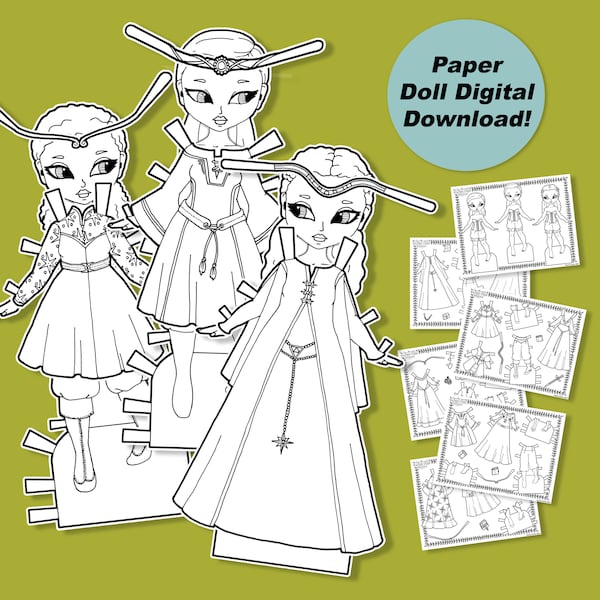 Printable Paper Doll - Etsy
