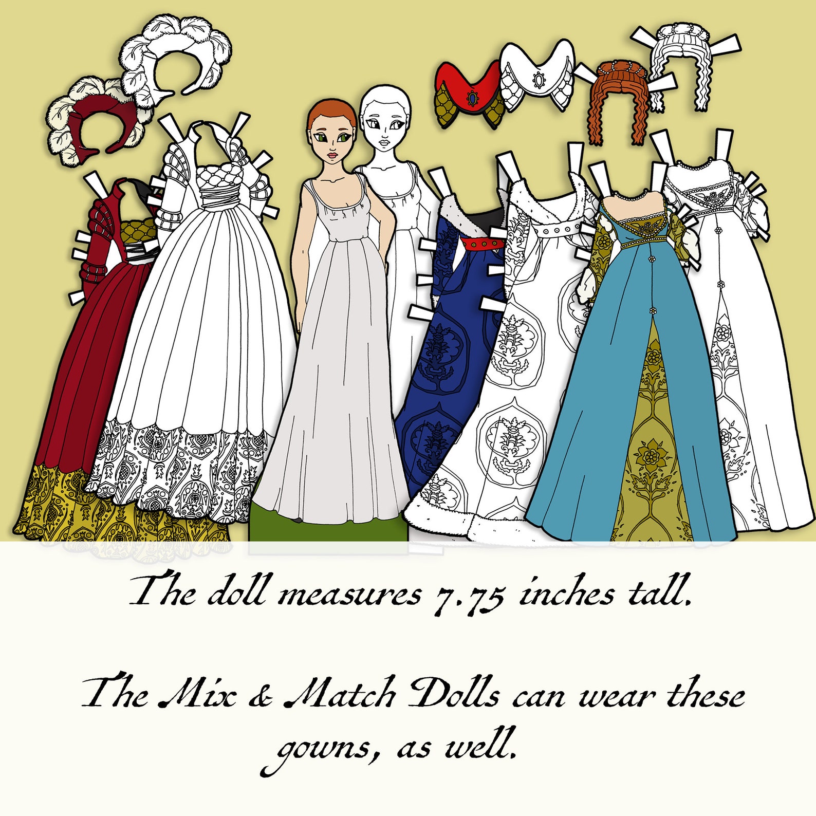 Renaissance Printable Paper Doll, Kid's Renaissance Faire Craft ...