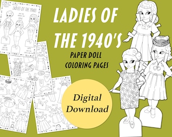 1940s Paper Dolls - Etsy