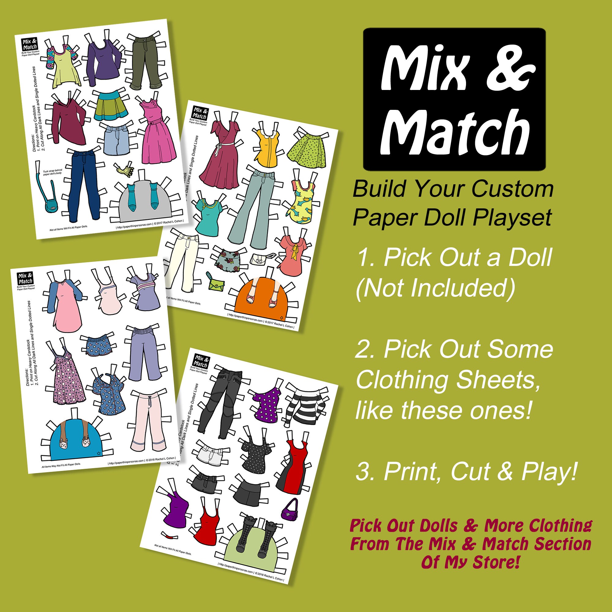 Modern Paper Dolls Printable Paper Dolls Fashion Ephemera Etsy España