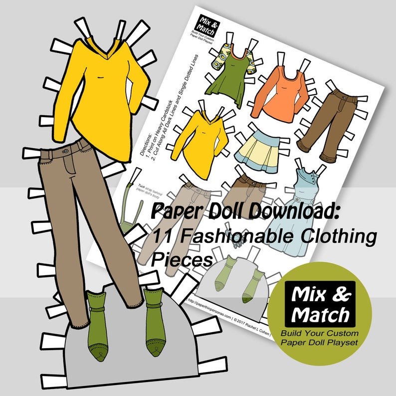 Electronic Doll Garments Down load- Printable Little ones Craft- Doll Outfits towards Print- Impressive Doll Garments- Paper Craft for Small children photograph regarding Printable Paper Doll Clothing named Electronic Doll Apparel Down load- Printable Young children Craft- Doll Dresses toward Print- Progressive Doll Dresses- Paper Craft for Young children