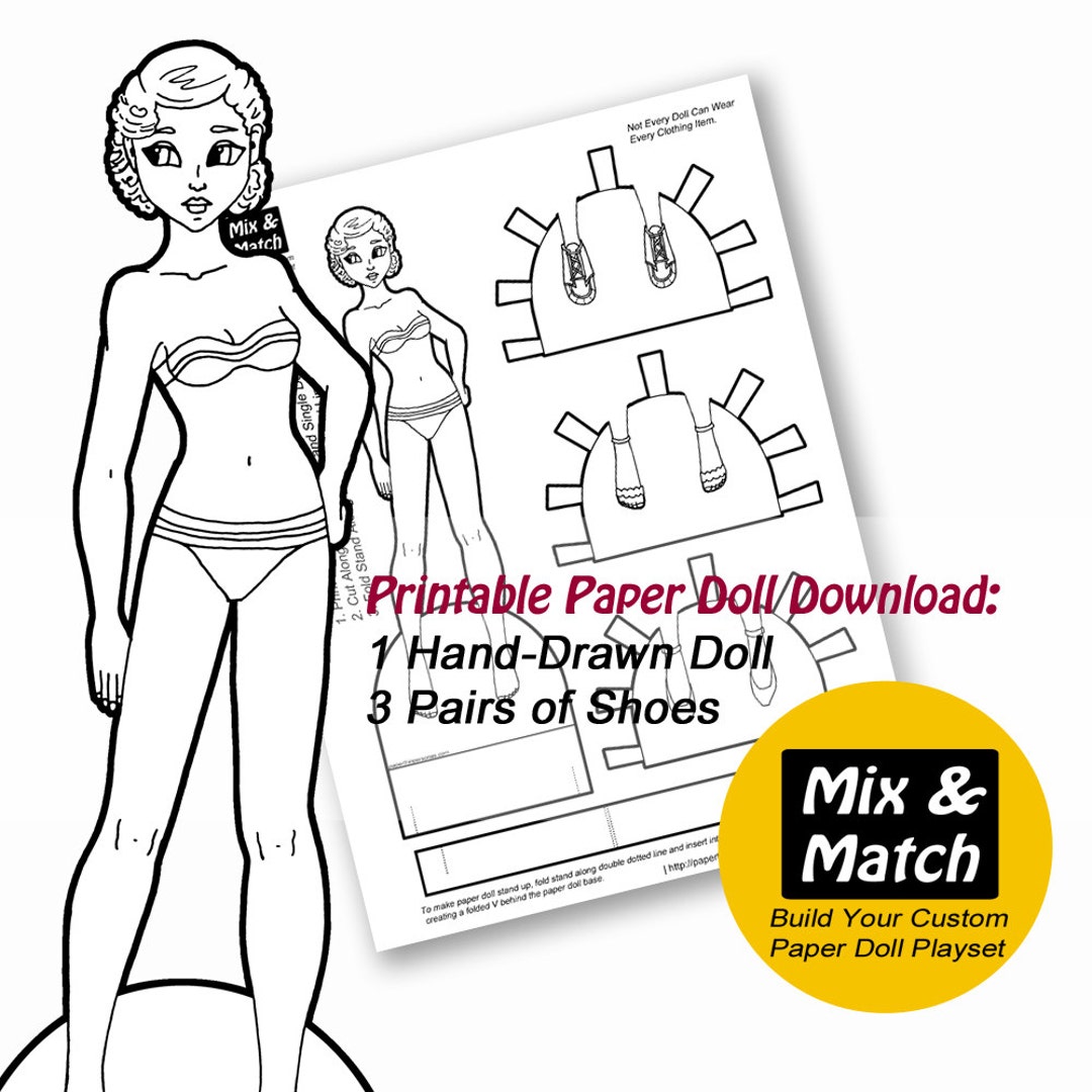 Paper Doll Coloring Page Printable Coloring Sheet Printable Lupon gov ph