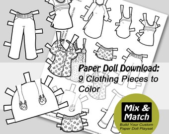 Paper Doll Printable PDF Lisette / Kids Toys / Craft Kit / - Etsy Singapore