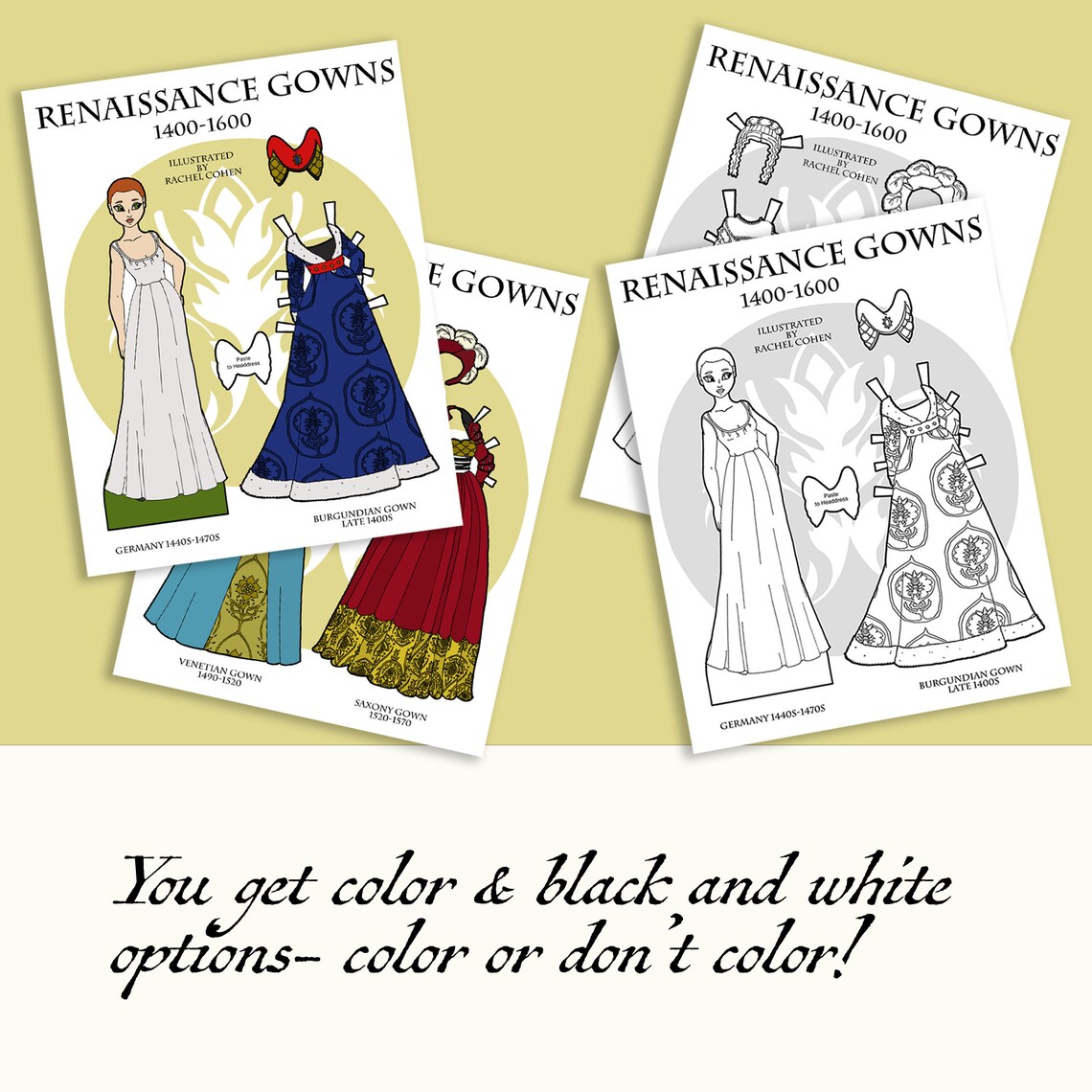 Renaissance Printable Paper Doll Kid's Renaissance Faire - Etsy