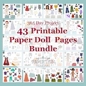 Paper Doll Printable Super Mega Bundle- Digital Download- Quiet Book- Paper Craft for Kids- Paper Doll Book- Fine Motor Skills Toys