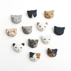 Ceramic Cat Brooch
