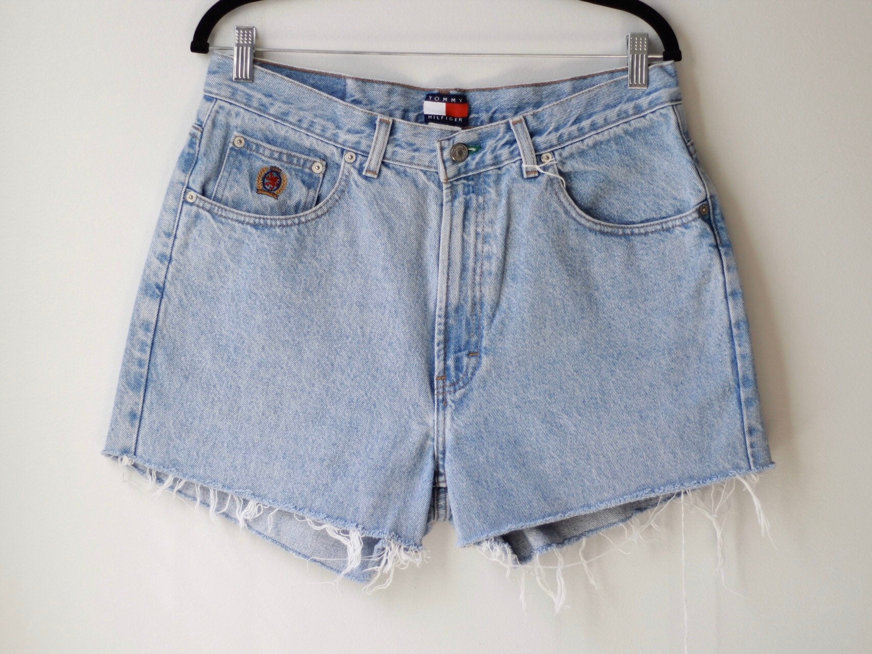 tommy hilfiger high waisted denim shorts