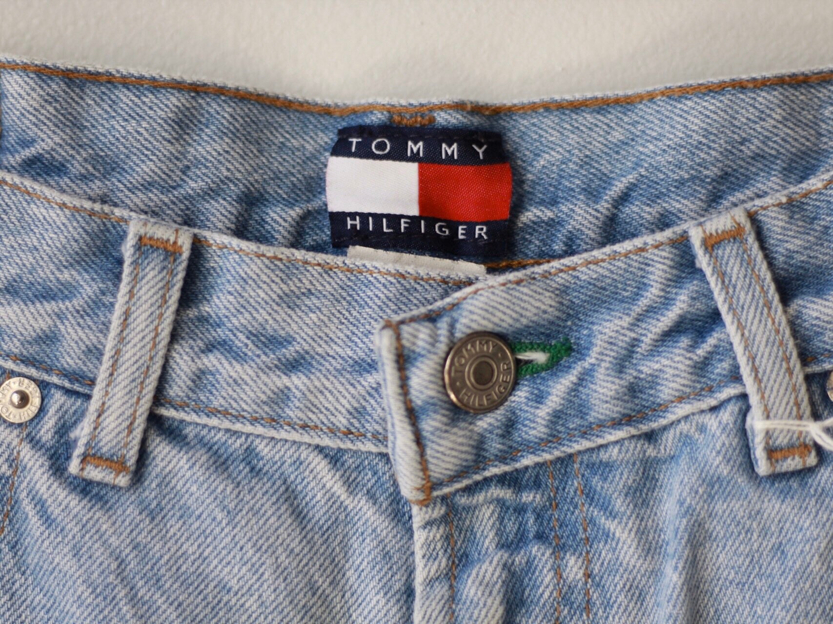 tommy hilfiger high waisted denim shorts