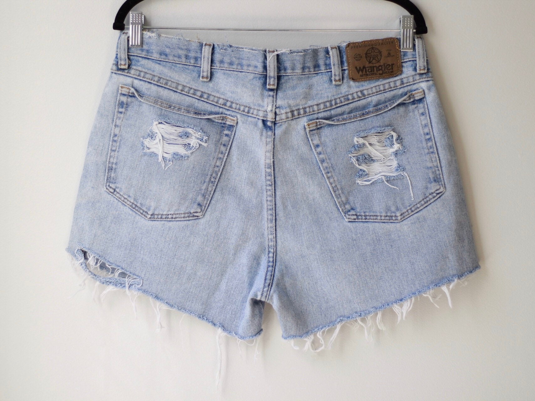 wrangler distressed shorts