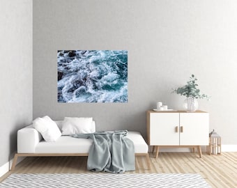 Ocean Photography, Abstract blue Water Photo, Fine Art Photography, Abstract Water Print, Abstract Calm sea swirl, Art Decor, Ocean Swirl