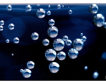 Abstract  Bubble Photography, Minimal abstract Photography, Blue Bubble Photo,Home Bathroom Decor, Blue Abstract Mood Print, Bathroom Art