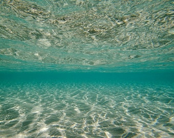 Wall Art Underwater | Sea Ocean Print | Sea Ocean Photography | Blue Green Aqua Art | Ocean Decor | Underwater Sea Photography | Green Art