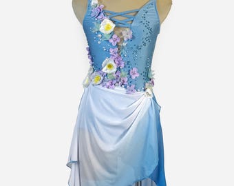 Blaue Wolken Eislaufen Kostüm