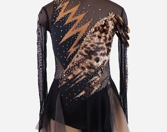 Schwarzes Safari Schlittschuh Trikot