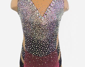 Schwarzes glänzendes Trikot