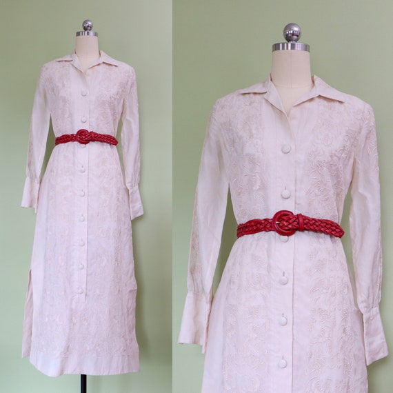 1960s dress • maxi tent dress • bohemian • Barong