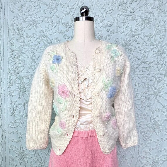 Vintage mohair cream cardigan - Gem