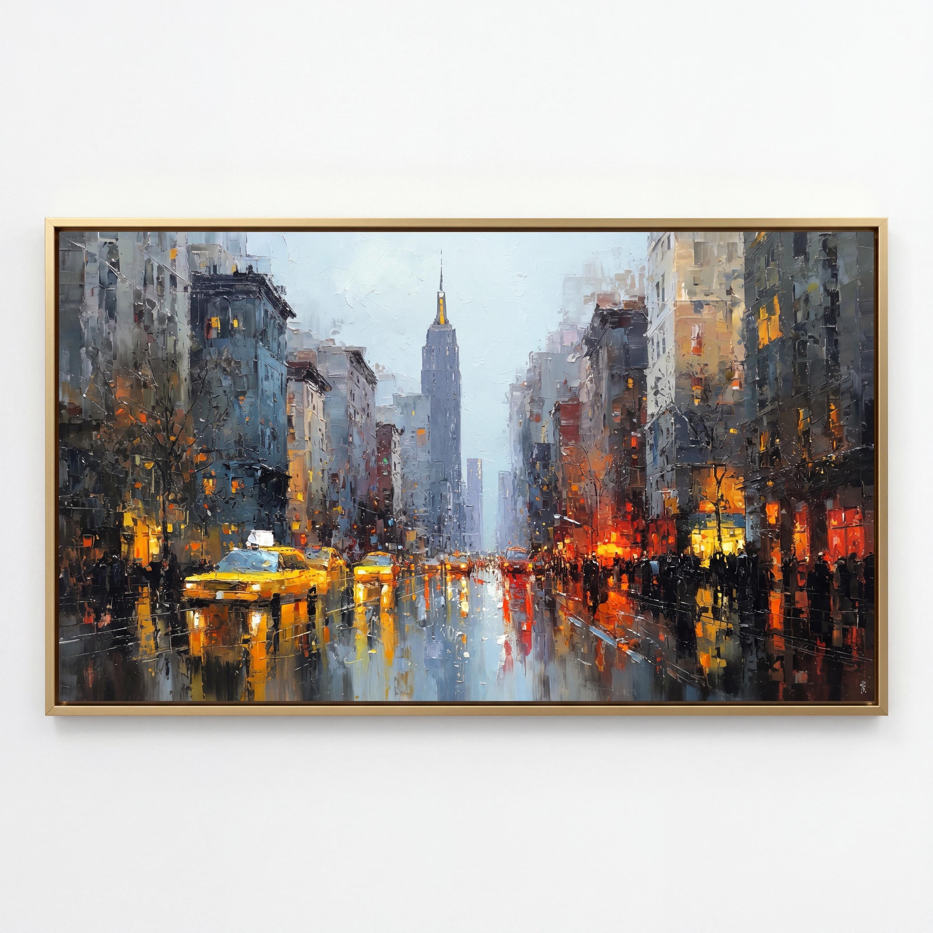 Vintage Nyc Oil Painting Original - Etsy