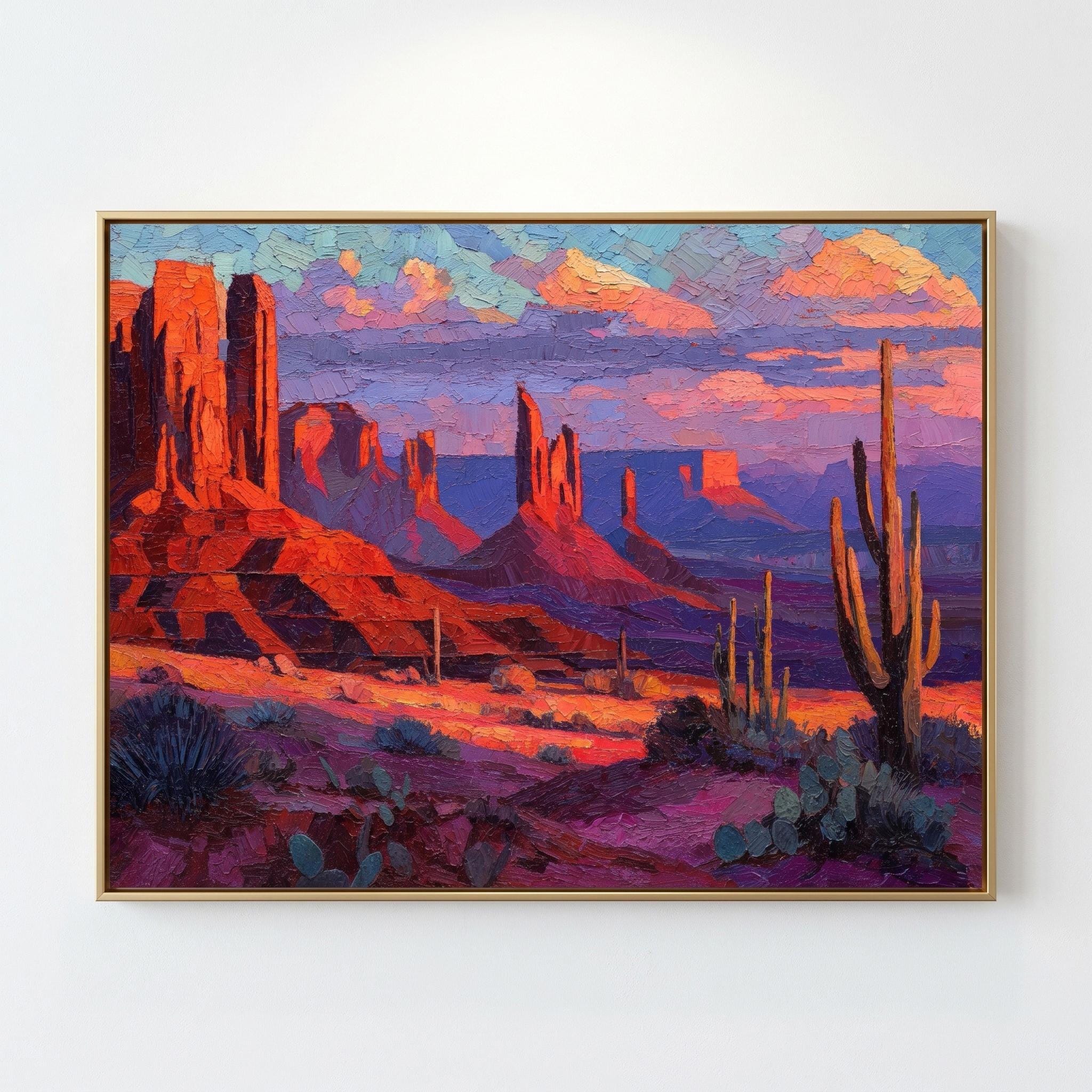 Desert Oil Painting - Etsy