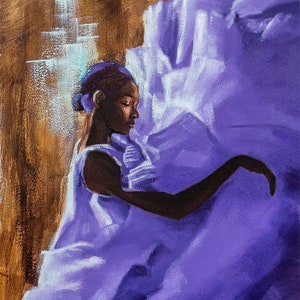 Danseuse Oil Print Africa American Art Black Art Printer Wall Art Black Art Poster Black Art Work