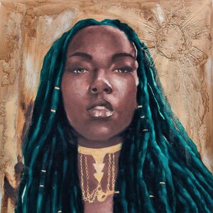 Ethereal Oil Print Africa American Art Africa American Art Wall Art African American Art Black Art Work Black Art Prints Black Art Poster