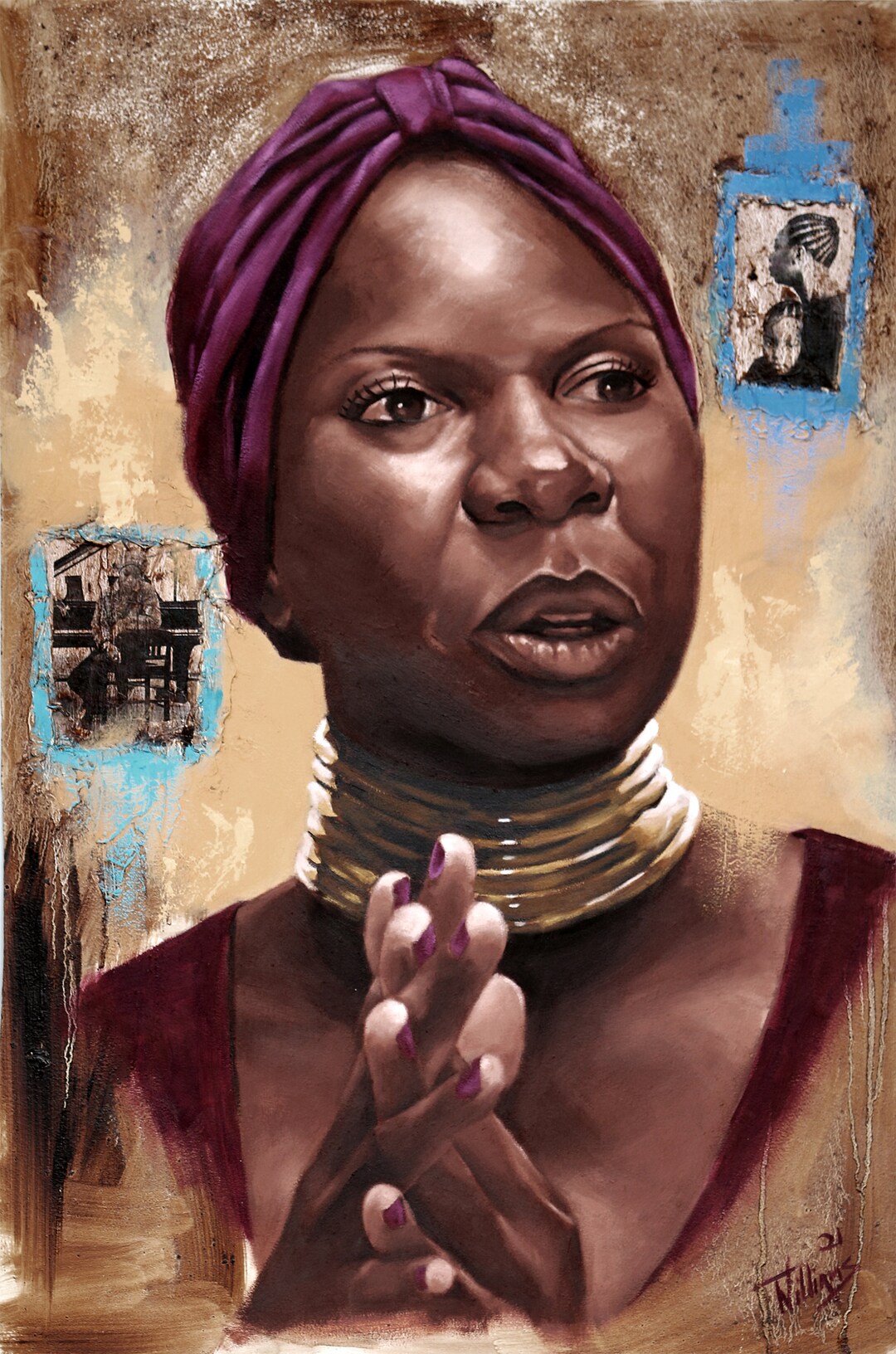 Miss Understood Oil Print Africa American Art Africa American Etsy