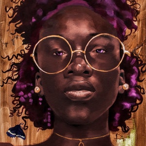 Violet CANVAS Africa American Art Africa American Art Wall Art African American Art Black Art Wall Art