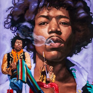 Purple Haze Canvas Africa American Art Africa American Art Wall Art Black Art Work Black Art Wall Art Black Art Prints Black Art Poster