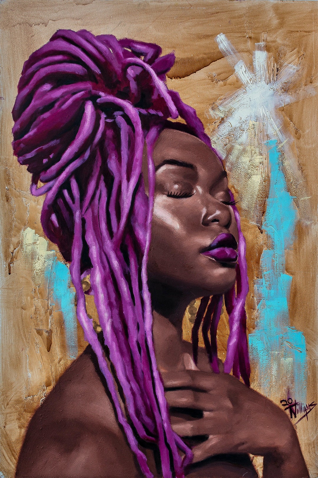 Divine Oil Print Africa American Art Africa American Art Wall Art Black