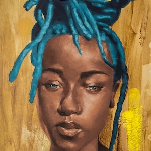 Emerald Oil Print Africa American Art Africa American Art Wall Art African American Art Black Wall Art Black Art