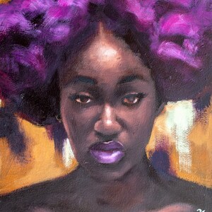 Pretty Wings Oil Print Africa American Art Africa American Art Wall Art Black Art Prints Black Art Work Black Art Poster