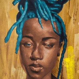 Emerald CANVAS Africa American Art Africa American Art Wall Art African American Art Black Wall Art Black Art